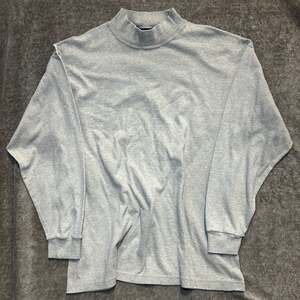 Bachrach Men's Beige Long Sleeve Mock Neck Shirt, Size L